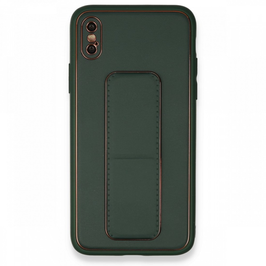  iPhone XS Max Kılıf Coco Deri Standlı Kapak - Yeşil