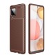 Samsung Galaxy A12 Kılıf Auto Focus Karbon Kapak - Kahverengi Samsung Galaxy A12 Kılıf Auto Focus Karbon Kapak - Kahverengi