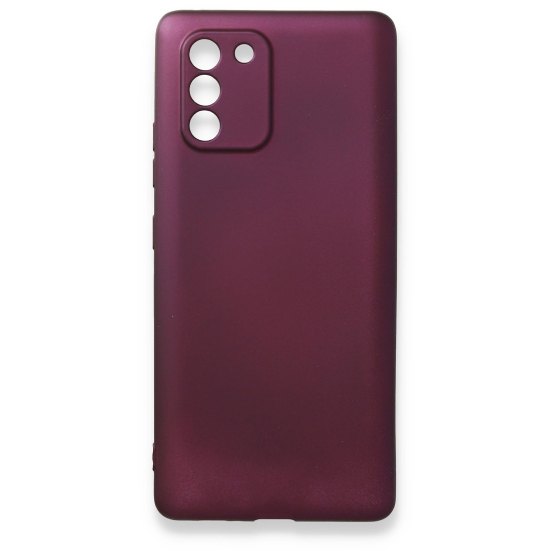  Samsung Galaxy A91 / S10 Lite Kılıf First Silikon - Mürdüm