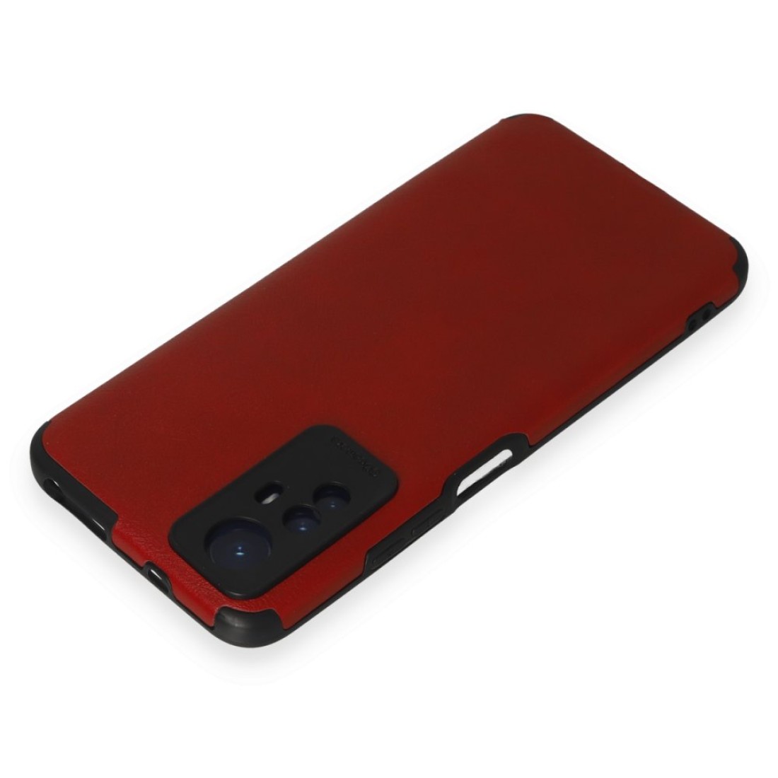  Xiaomi Redmi Note 12S Kılıf Loop Deri Silikon - Kırmızı