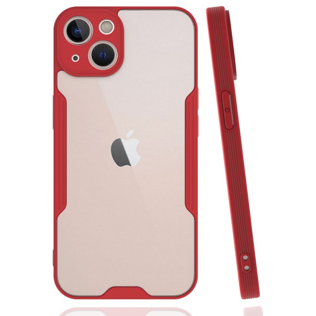  iPhone 14 Plus Kılıf Platin Silikon - Kırmızı