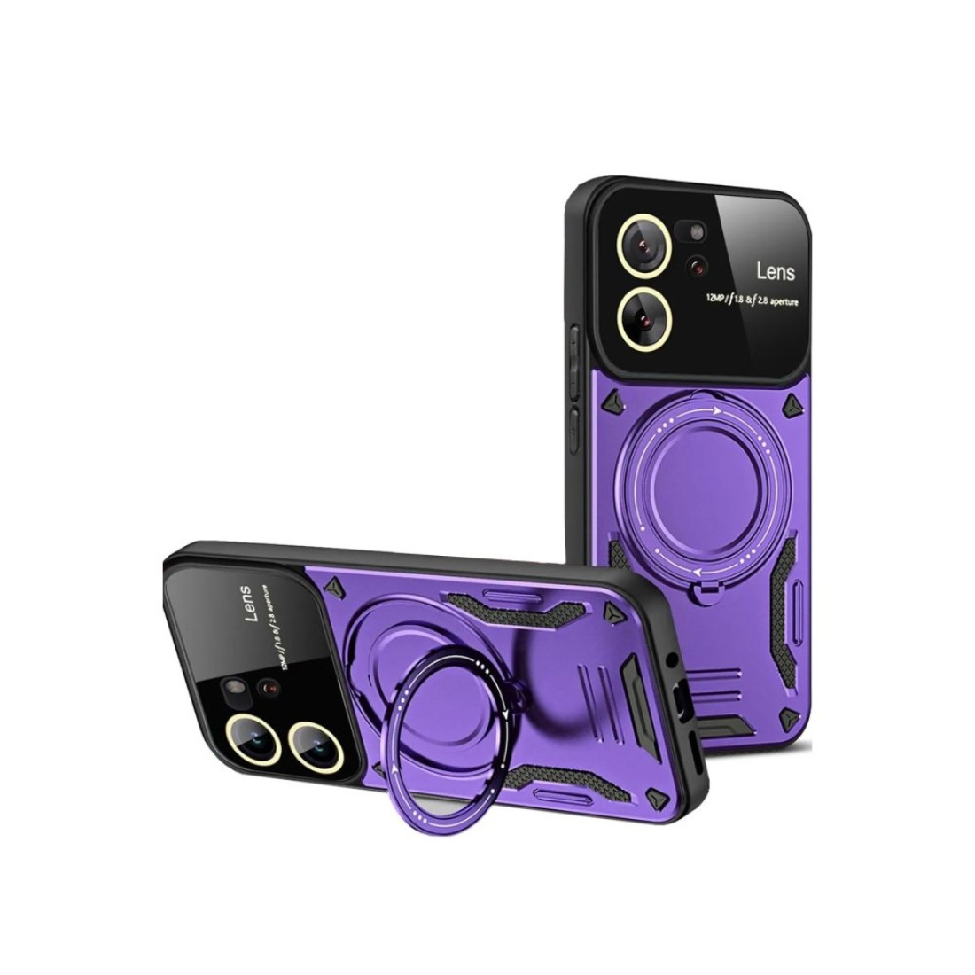  Xiaomi Mi 13T Kılıf Joy Lens Standlı Kapak - Mor