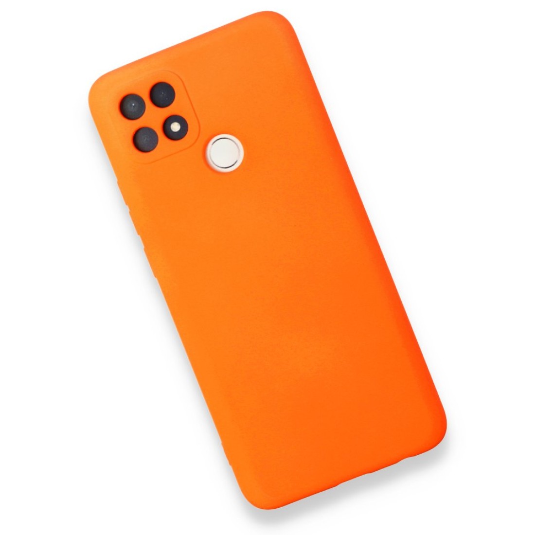  Oppo A15 Kılıf Nano içi Kadife Silikon - Turuncu