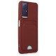  Xiaomi Redmi Note 12S Kılıf Kelvin Kartvizitli Silikon - Bordo
