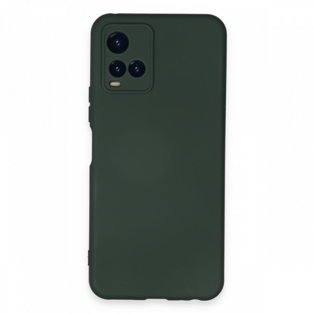  Vivo Y21S Kılıf Nano içi Kadife Silikon - Koyu Yeşil