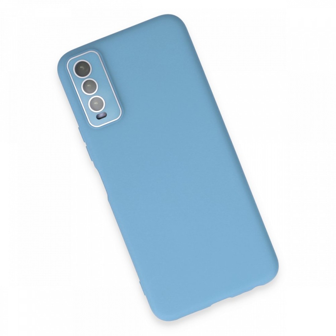  Vivo Y11S Kılıf Lansman Glass Kapak - Mavi