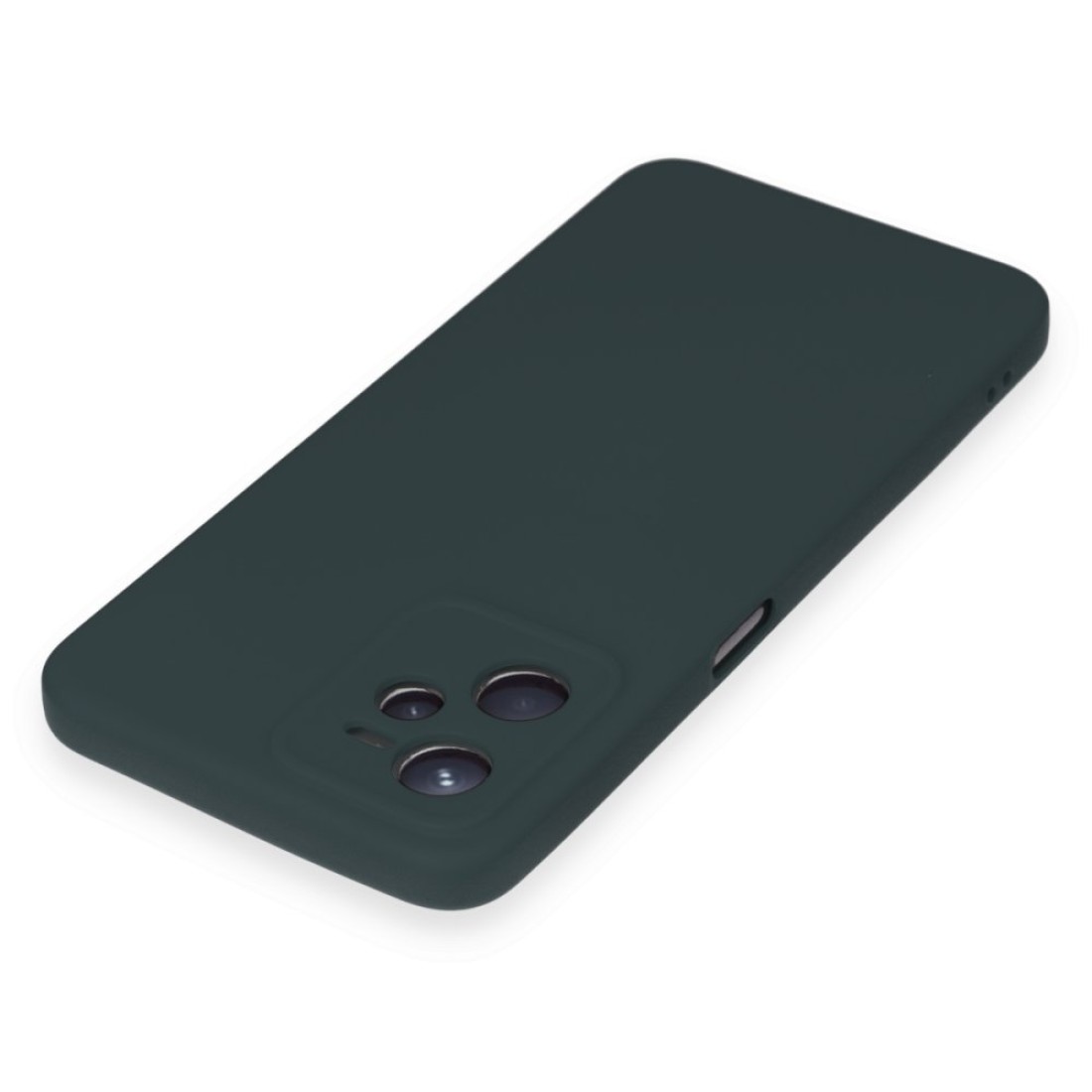  Realme C35 Kılıf Nano içi Kadife Silikon - Koyu Yeşil
