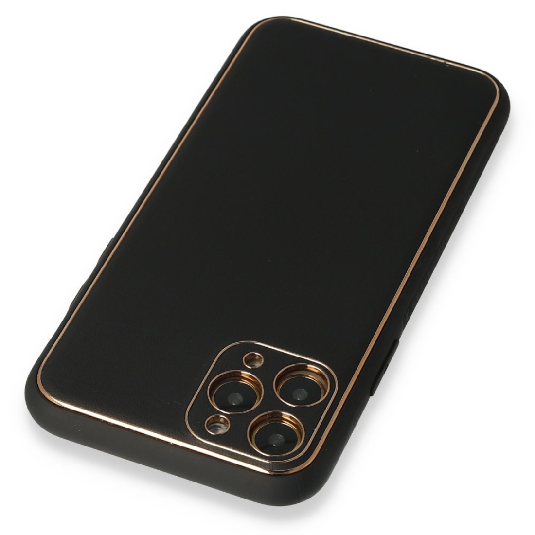  iPhone 11 Pro Kılıf Coco Deri Silikon Kapak - Siyah