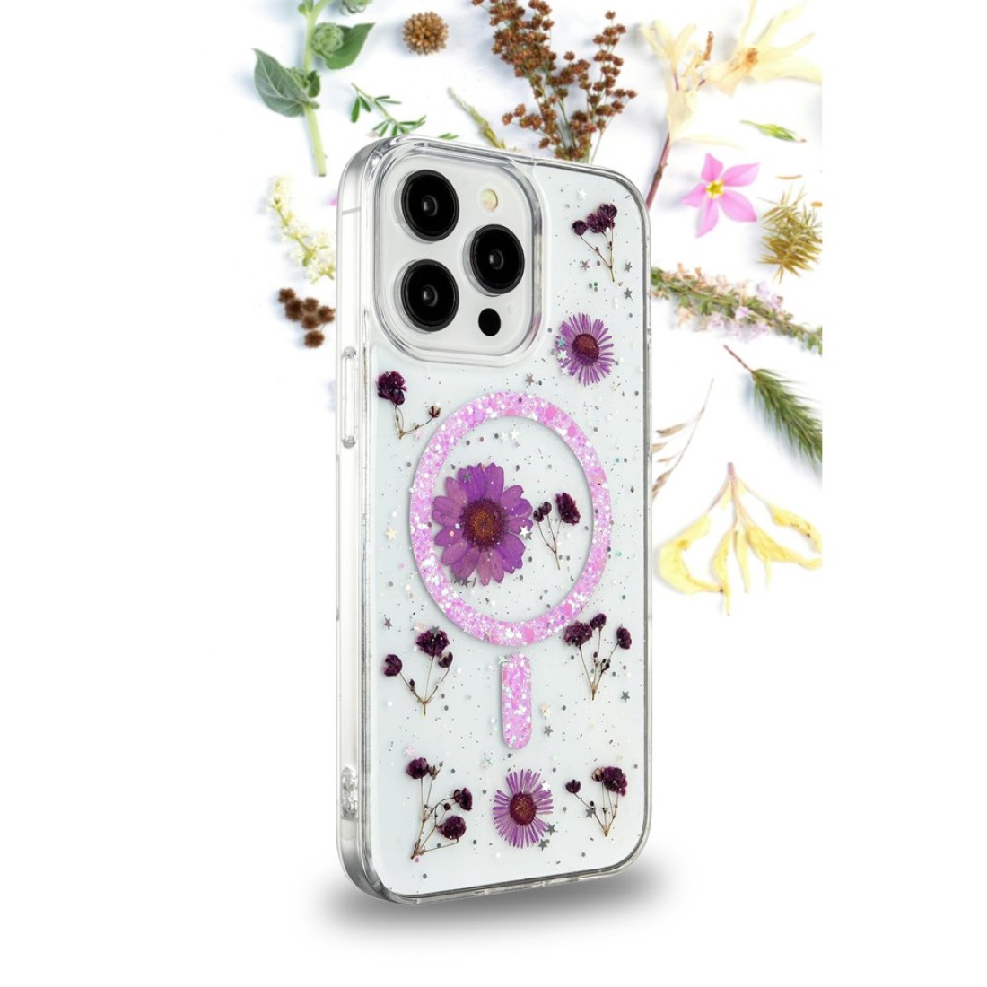 iPhone 12 Kılıf Daisy Simli Magsafe Kapak - Mavi iPhone 12 Kılıf Daisy Simli Magsafe Kapak - Mavi