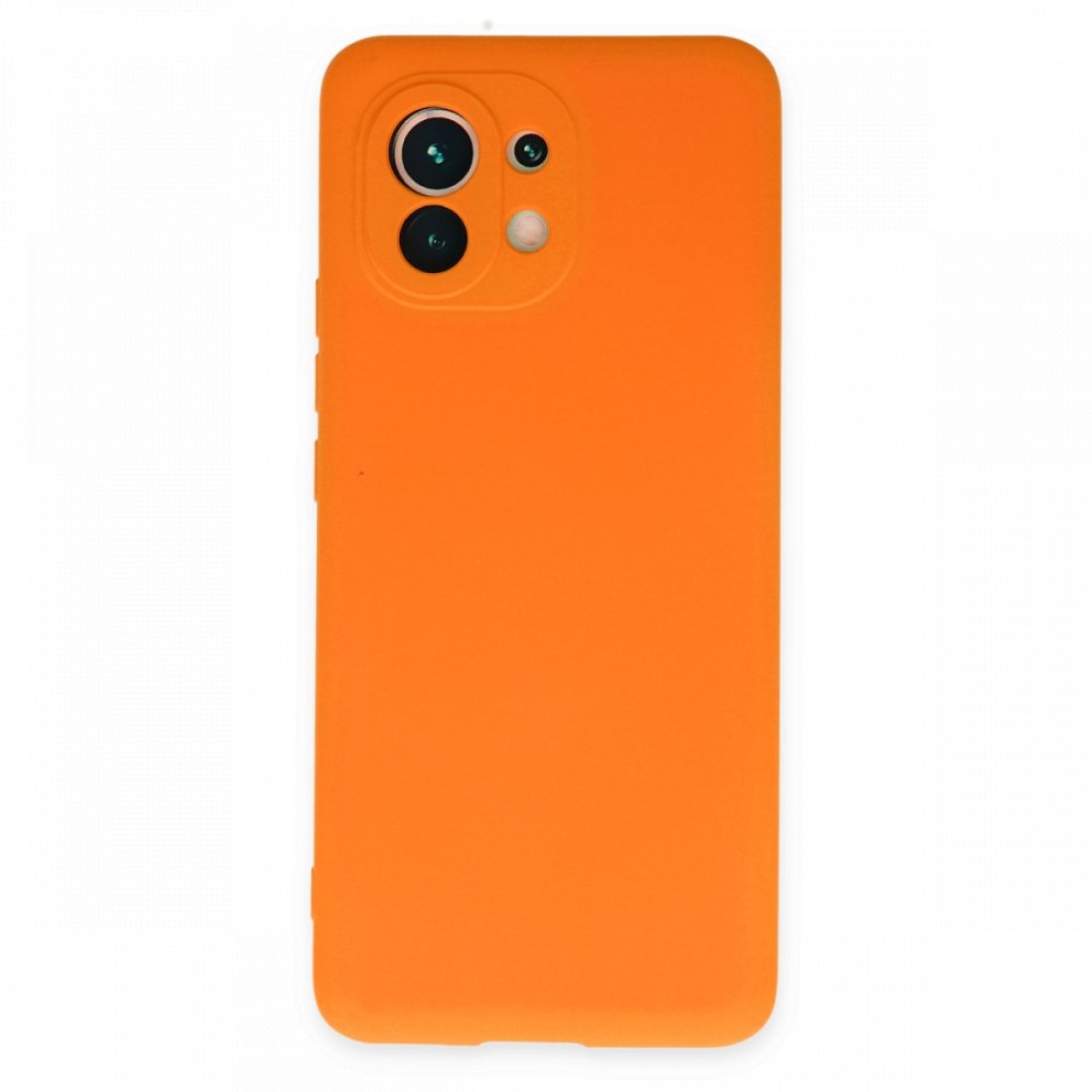  Xiaomi Mi 11 Kılıf Nano içi Kadife Silikon - Turuncu