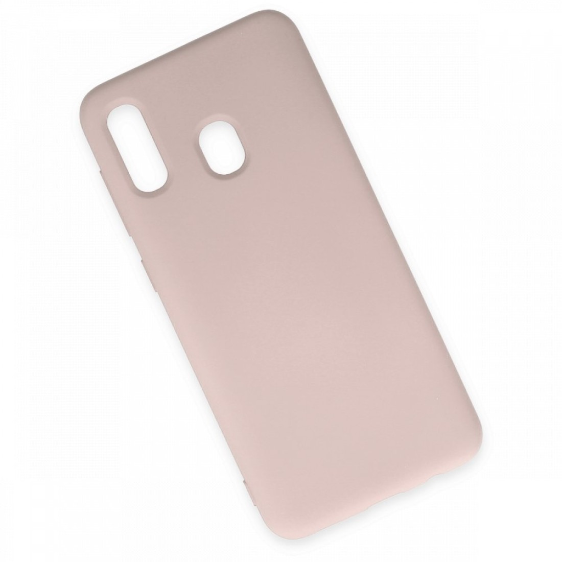  Samsung Galaxy A20 Kılıf Nano içi Kadife Silikon - Pudra