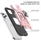  iPhone 13 Pro Max Kılıf Zegna Yüzüklü Silikon Kapak - Rose