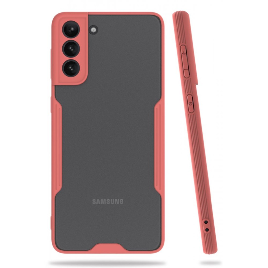  Samsung Galaxy S21 Plus Kılıf Platin Silikon - Pembe