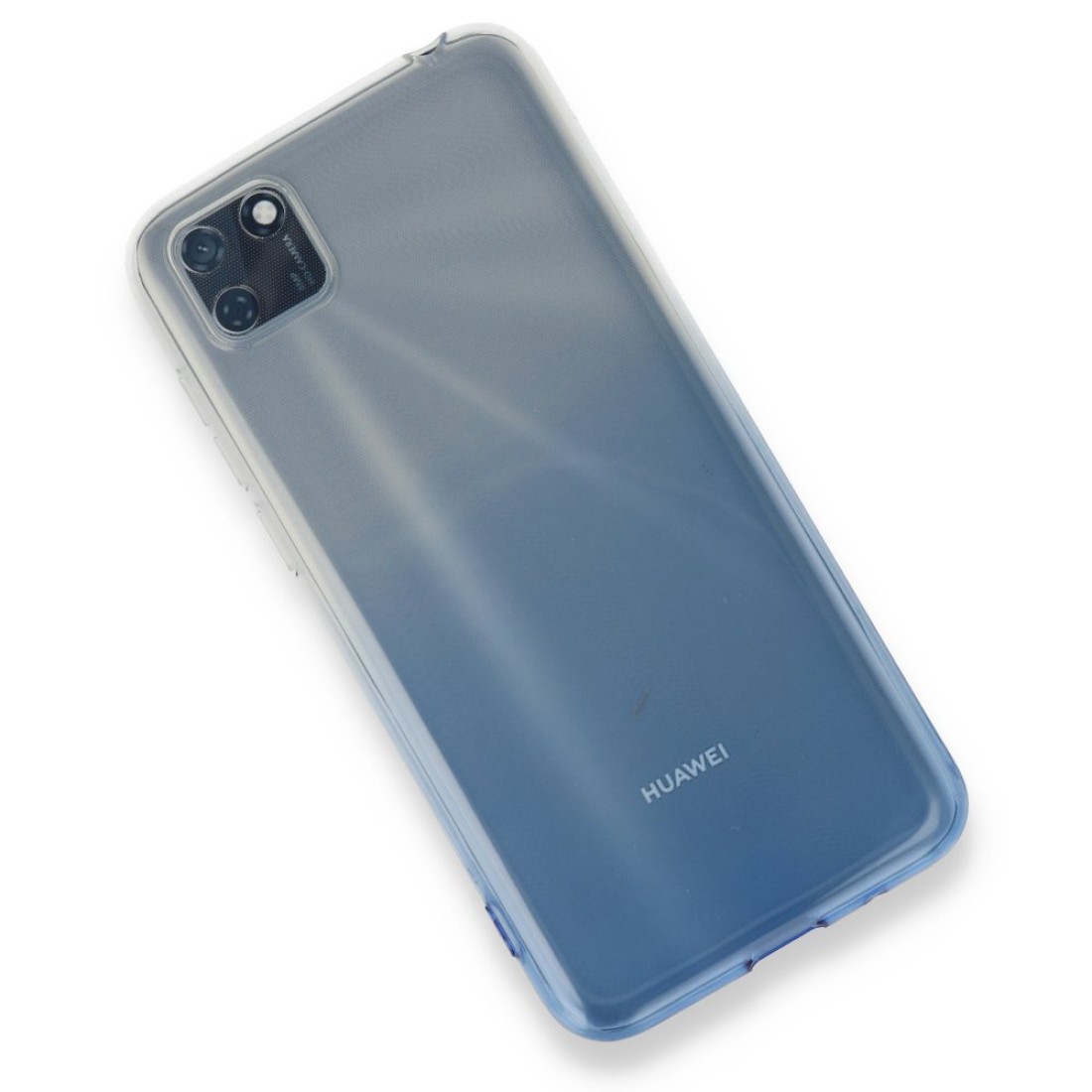 Huawei Y5P Kılıf Lüx Çift Renkli Silikon - Mavi