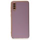  Samsung Galaxy A70 Kılıf Volet Silikon - Mor