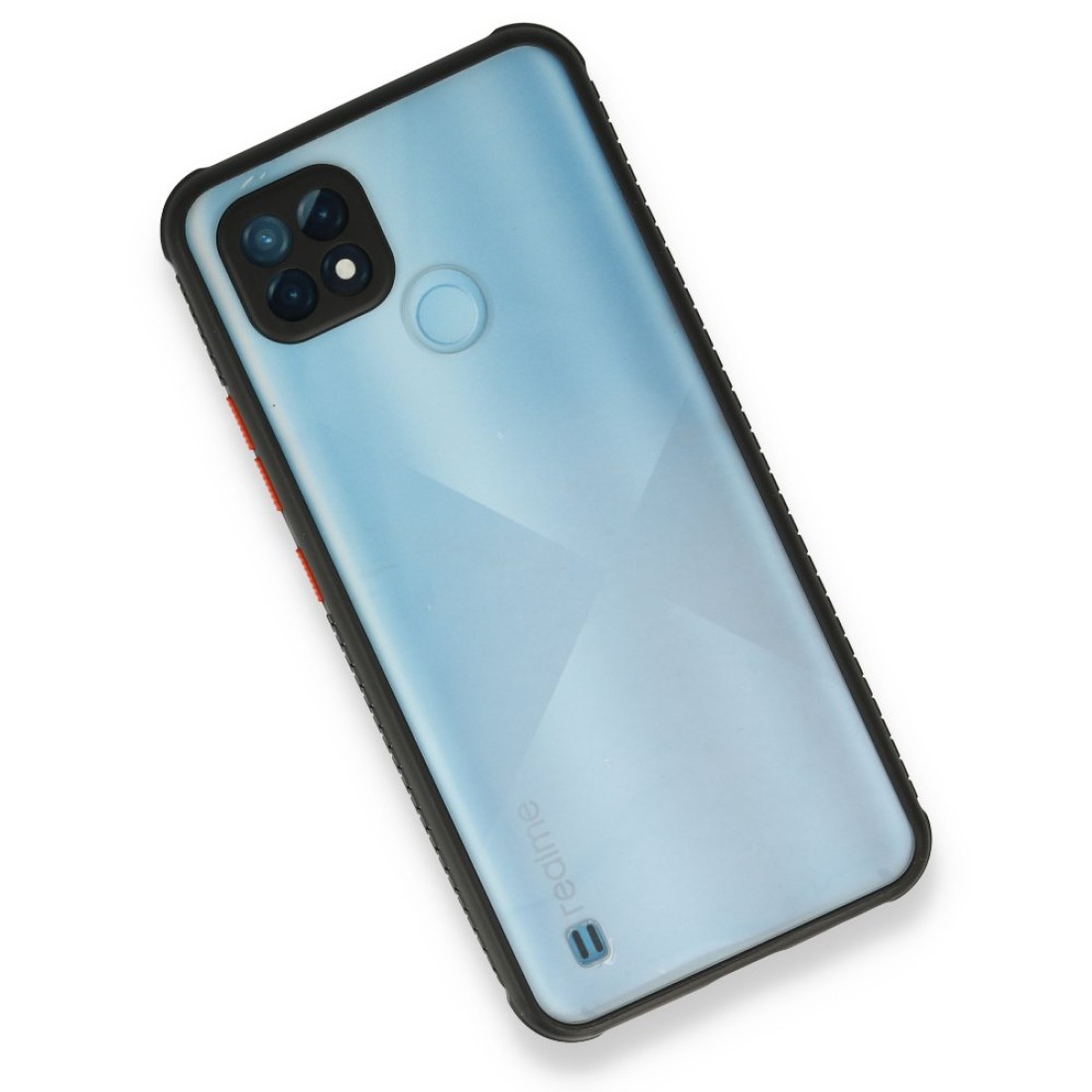  Realme C21 Kılıf Miami Şeffaf Silikon - Siyah