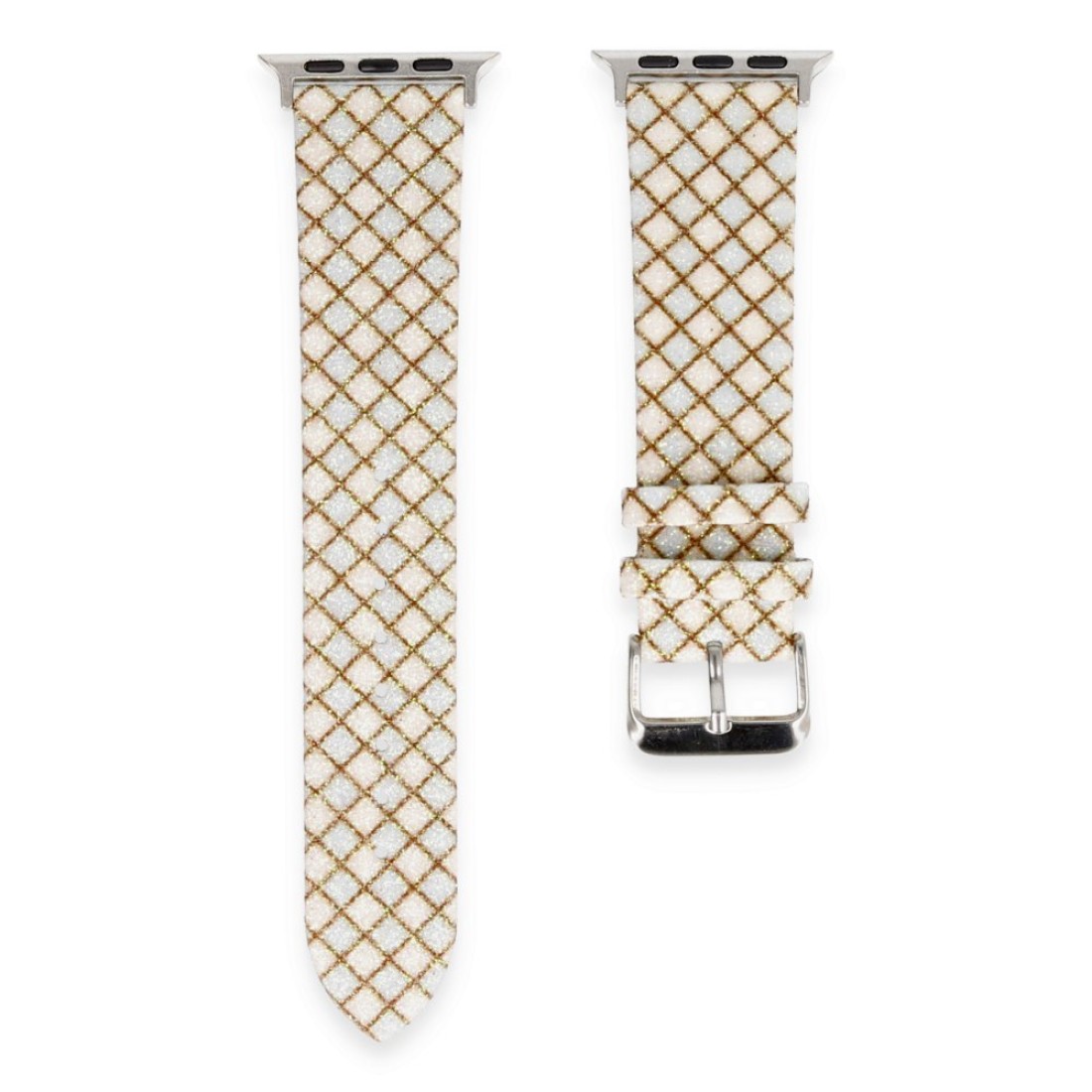  Apple Watch 38mm Karo Motif Kordon - Mavi