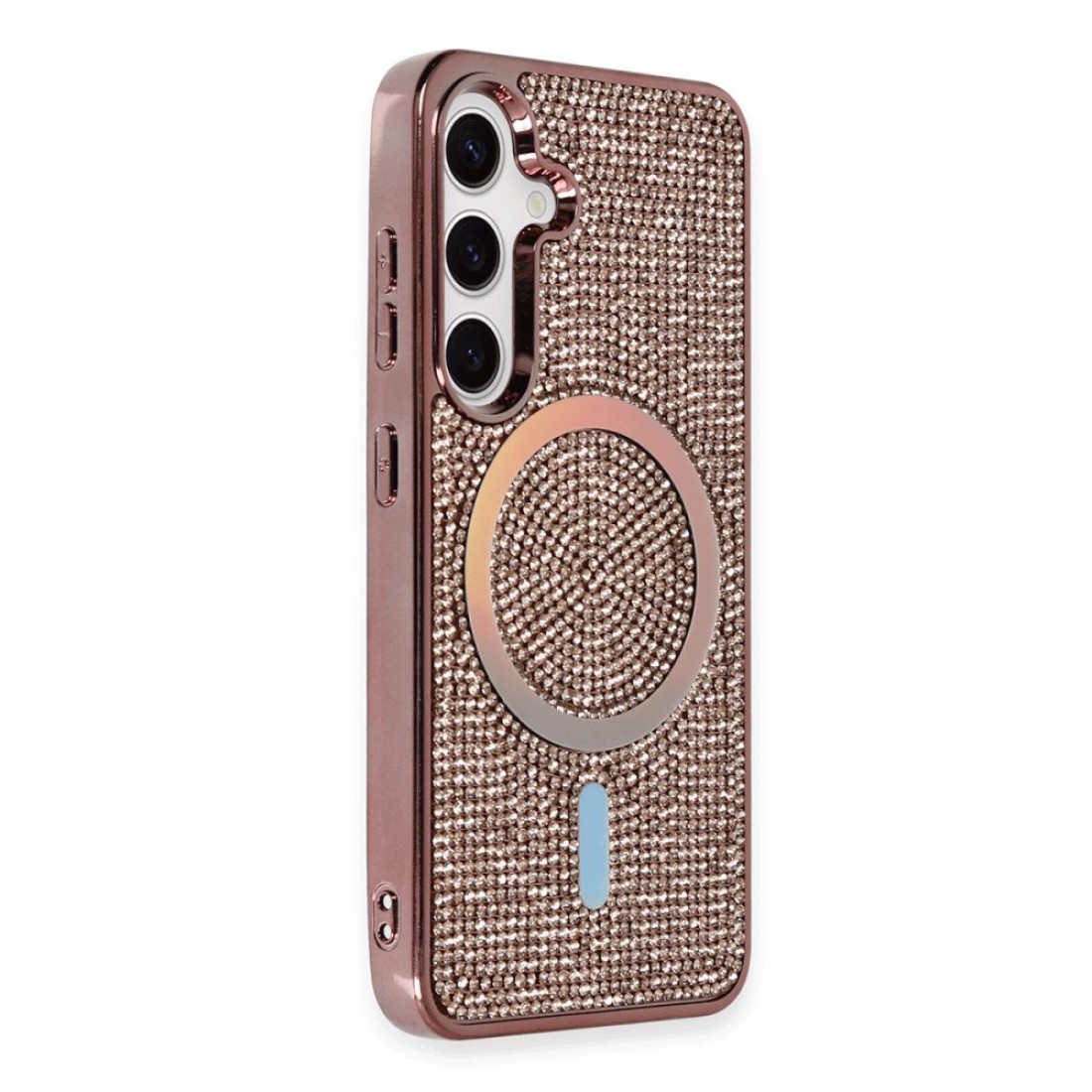  Samsung Galaxy S24 Kılıf Diamond Magsafe Kapak - Pembe