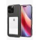  iPhone 16 Pro Max Kılıf Kart Şeffaf Silikon - Şeffaf