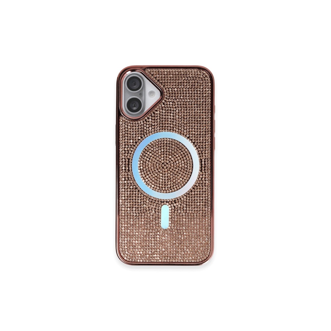  iPhone 16 Plus Kılıf Diamond Magsafe Kapak - Pembe