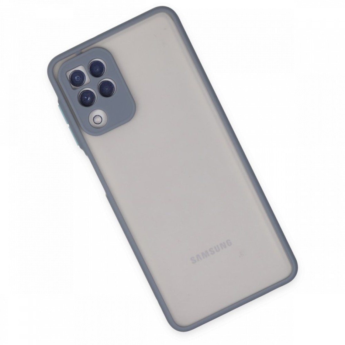  Samsung Galaxy M32 Kılıf Montreal Silikon Kapak - Gri