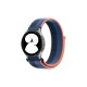  Samsung Galaxy Watch 5 Hasırlı Cırtcırtlı Kordon - Siyah-Mavi
