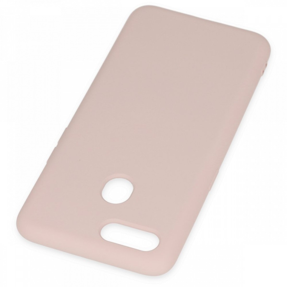 Oppo A5S Kılıf Nano içi Kadife Silikon - Pudra Oppo A5S Kılıf Nano içi Kadife Silikon - Pudra