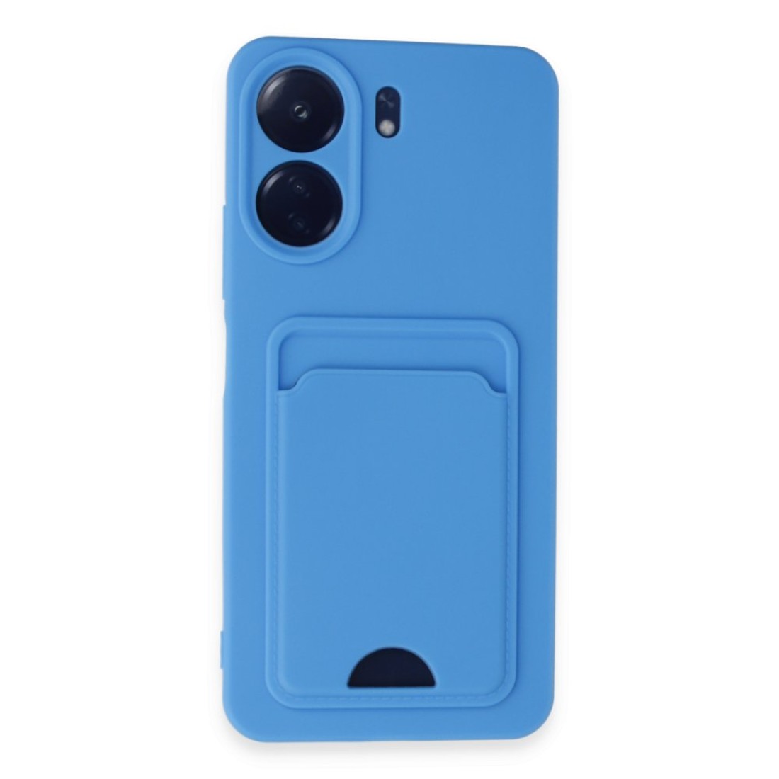  Xiaomi Redmi 13C Kılıf Kelvin Kartvizitli Silikon - Mavi
