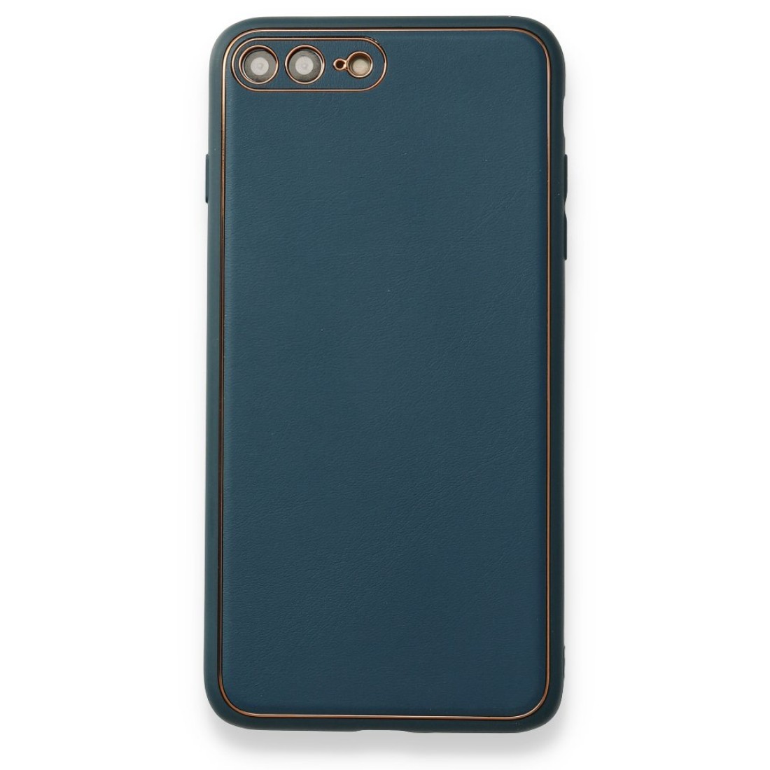  iPhone 7 Plus Kılıf Coco Deri Silikon Kapak - Mavi