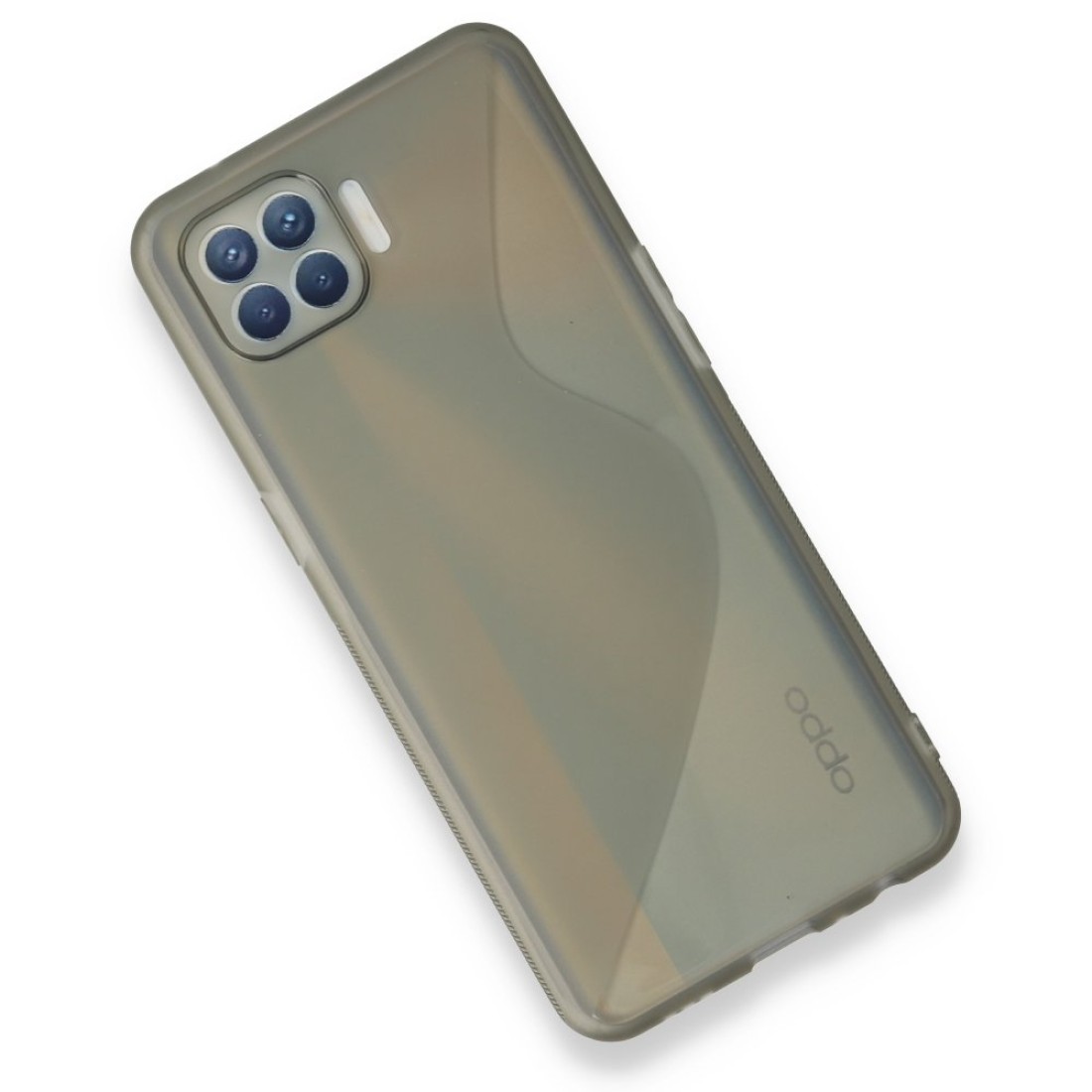 Oppo Reno 4 Lite Kılıf S Silikon - Gri Oppo Reno 4 Lite Kılıf S Silikon - Gri