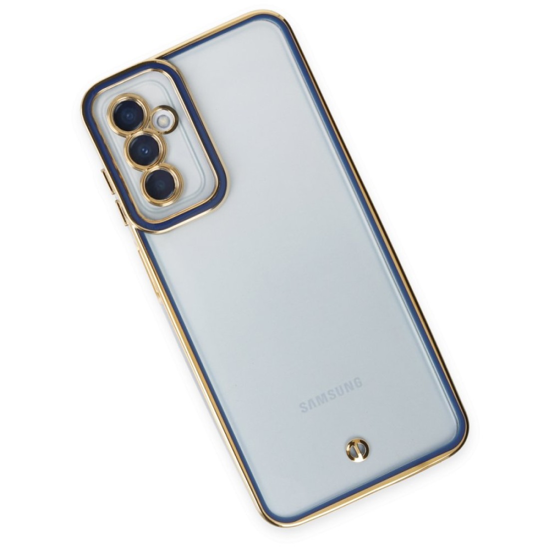  Samsung Galaxy M23 Kılıf Liva Lens Silikon - Mavi