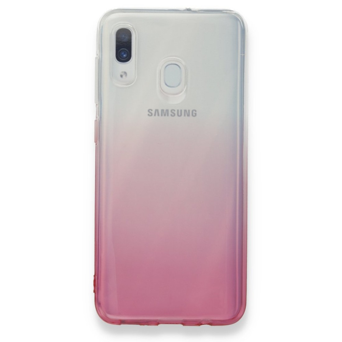  Samsung Galaxy A20 Kılıf Lüx Çift Renkli Silikon - Pembe