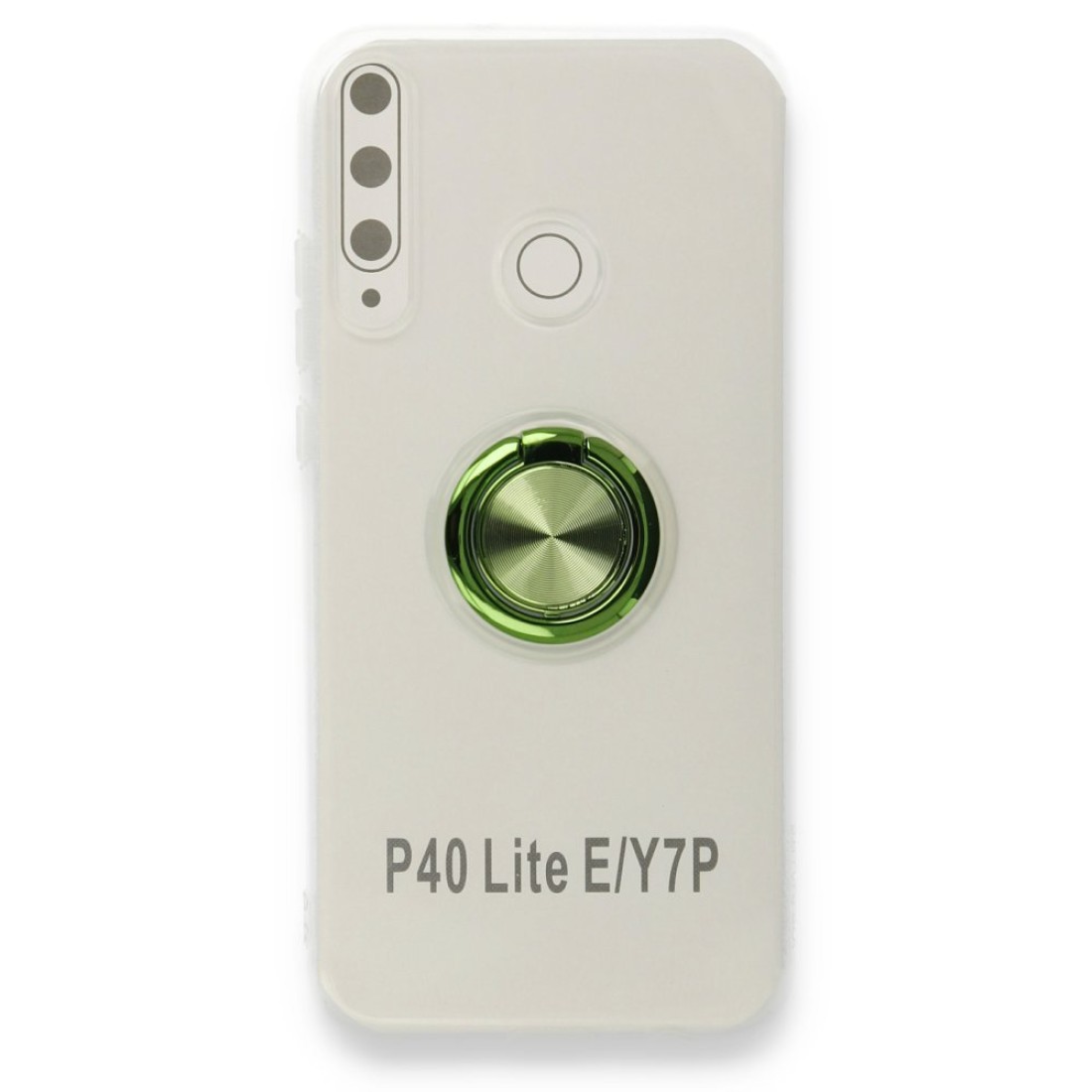  Huawei P40 Lite E Kılıf Gros Yüzüklü Silikon - Yeşil