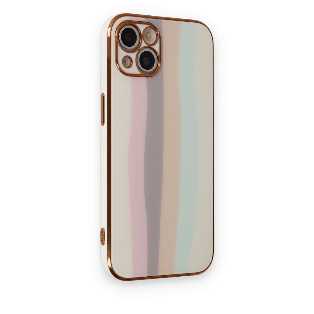  iPhone 14 Plus Kılıf Luna Cam Kapak - Beyaz