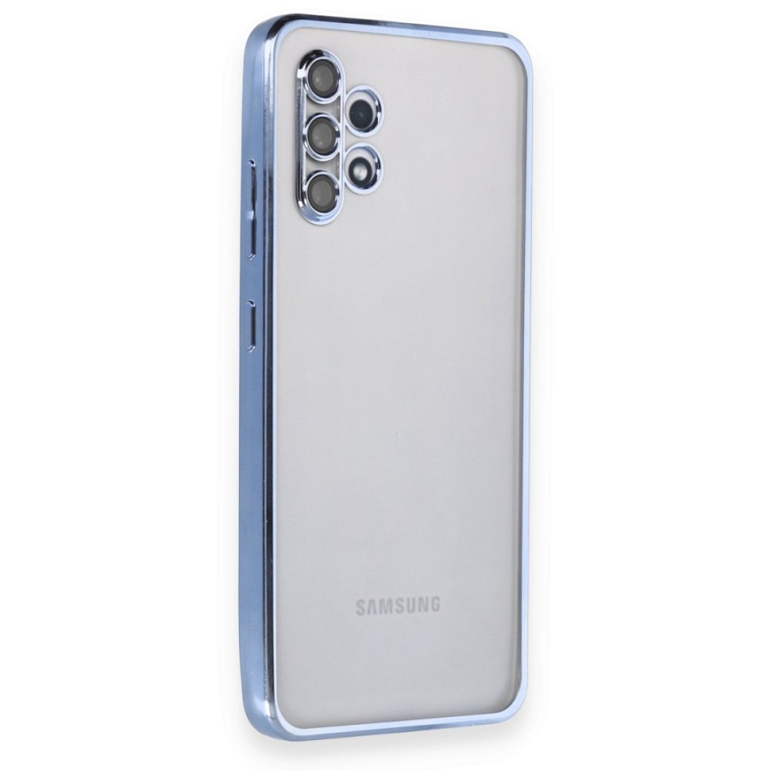  Samsung Galaxy A32 Kılıf Razer Lensli Silikon - Açık Mavi