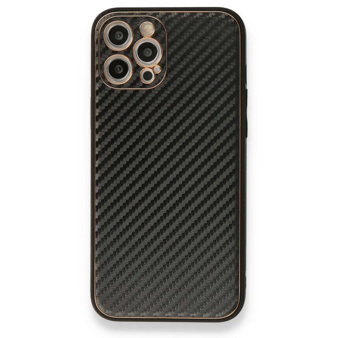  iPhone 12 Pro Kılıf Coco Karbon Silikon - Siyah