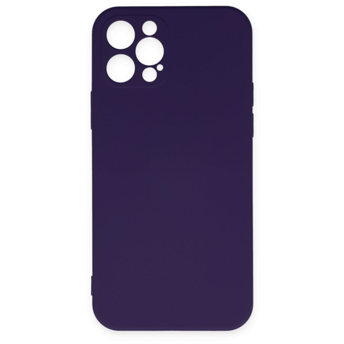 iPhone 12 Pro Kılıf Nano içi Kadife Silikon - Mor