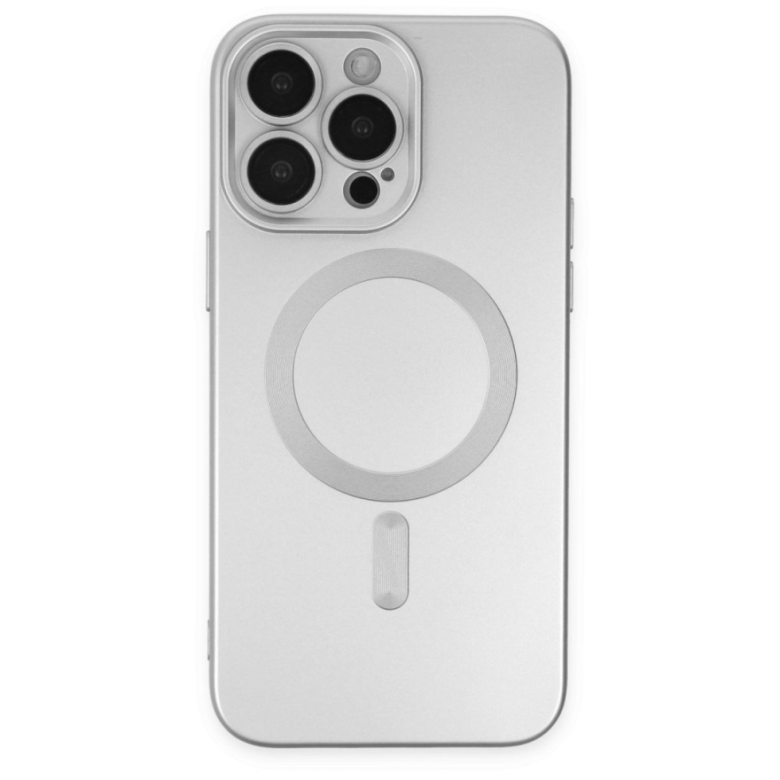  iPhone 13 Pro Max Kılıf Moshi Lens Magneticsafe Silikon - Gümüş
