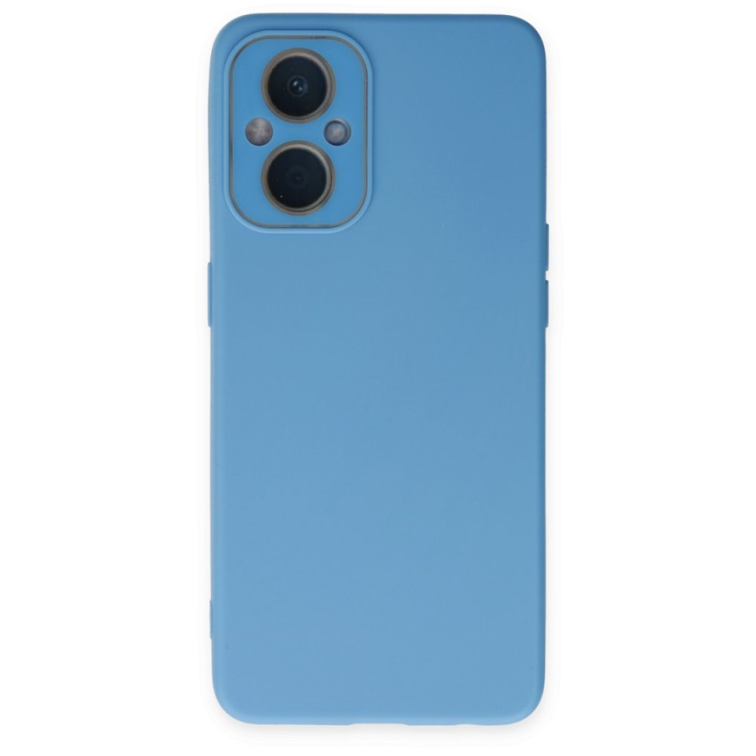  Oppo Reno 8 Lite Kılıf Lansman Glass Kapak - Sky Blue