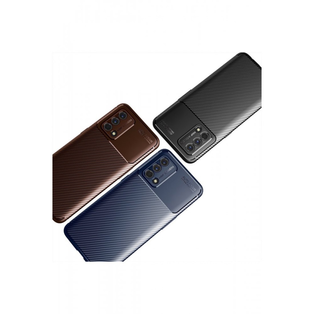 Oppo A74 4G Kılıf Auto Focus Karbon Kapak - Lacivert Oppo A74 4G Kılıf Auto Focus Karbon Kapak - Lacivert