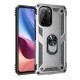 Xiaomi Redmi K40 Kılıf Sofya Yüzüklü Silikon Kapak - Gümüş Xiaomi Redmi K40 Kılıf Sofya Yüzüklü Silikon Kapak - Gümüş