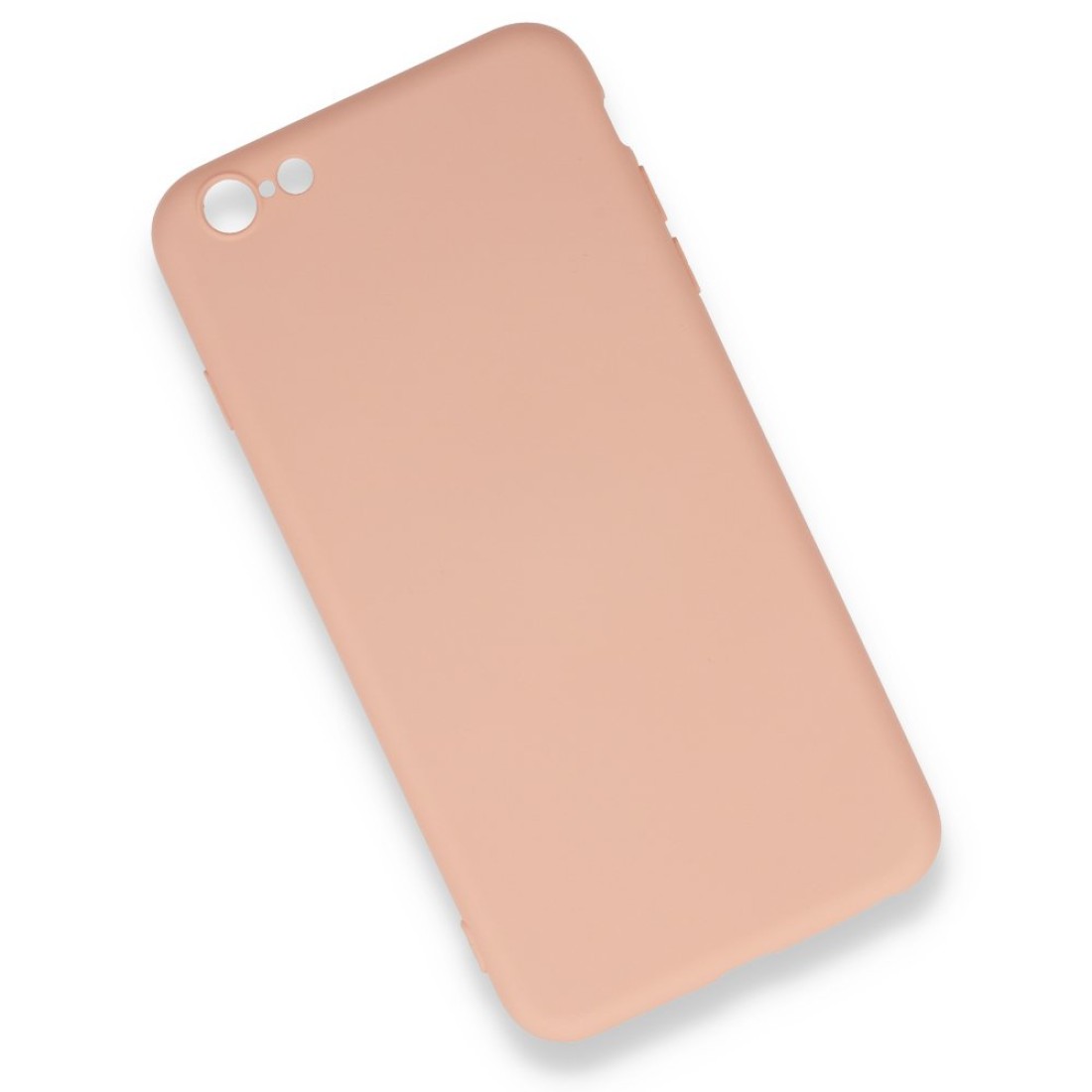 iPhone 6 Plus Kılıf Nano içi Kadife Silikon - Pudra iPhone 6 Plus Kılıf Nano içi Kadife Silikon - Pudra