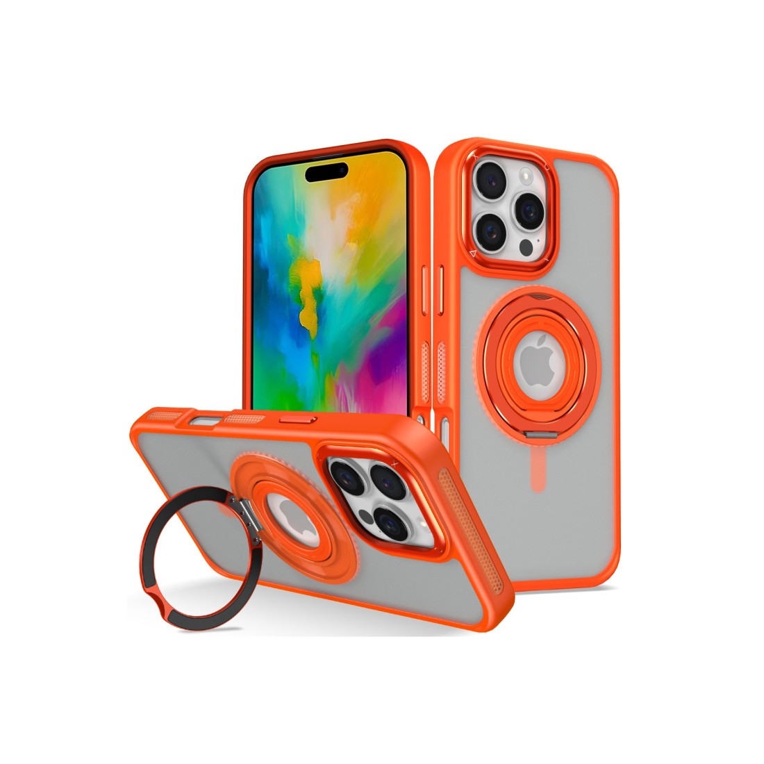 Joko iPhone 16 Pro Banza Magsafe Standlı Kapak - Turuncu Joko iPhone 16 Pro Banza Magsafe Standlı Kapak - Turuncu