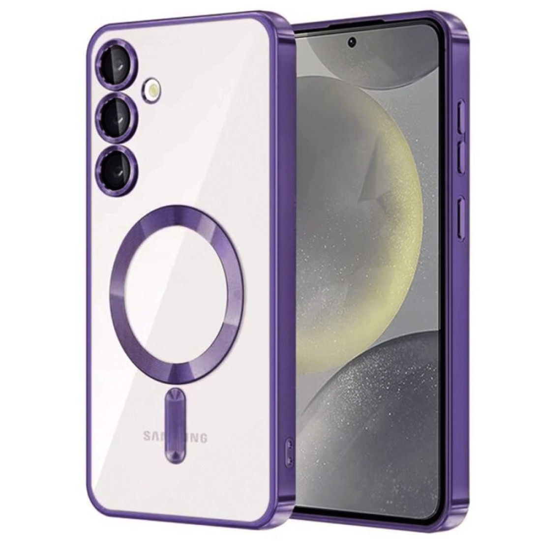  Samsung Galaxy S24 Kılıf Kross Magneticsafe Kapak - Mor
