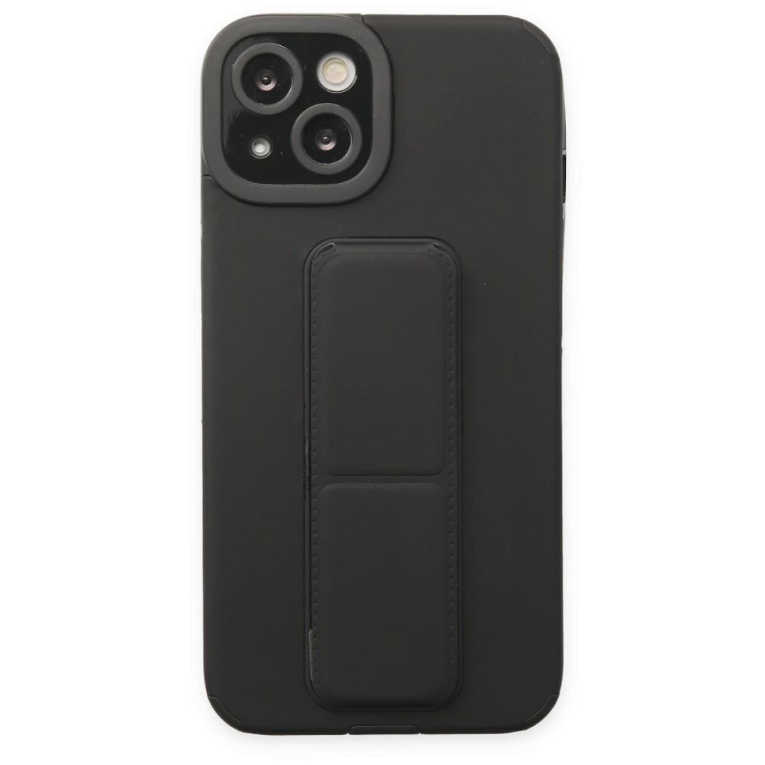  iPhone 14 Plus Kılıf Mega Standlı Silikon - Siyah