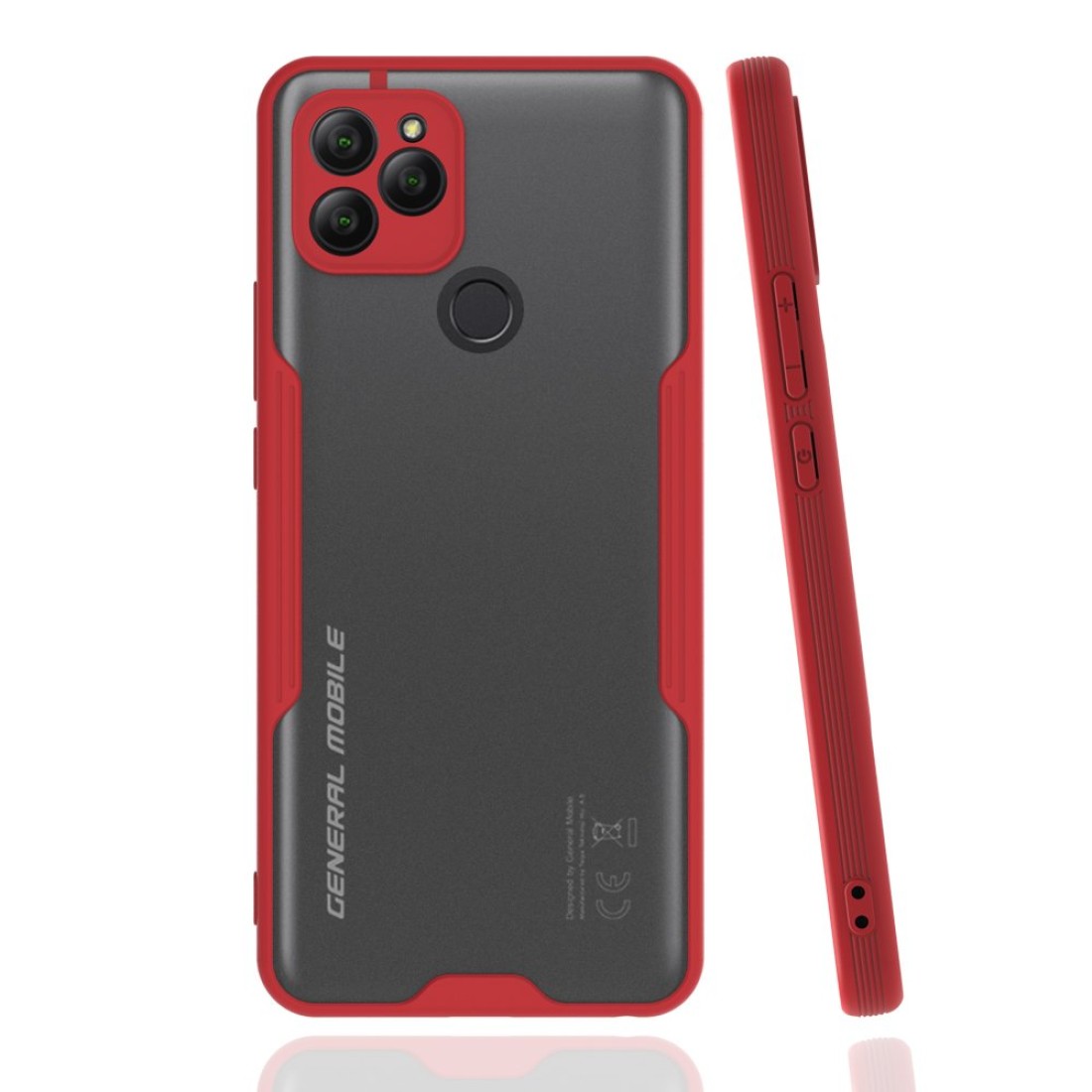  General Mobile GM 21 Kılıf Platin Silikon - Kırmızı