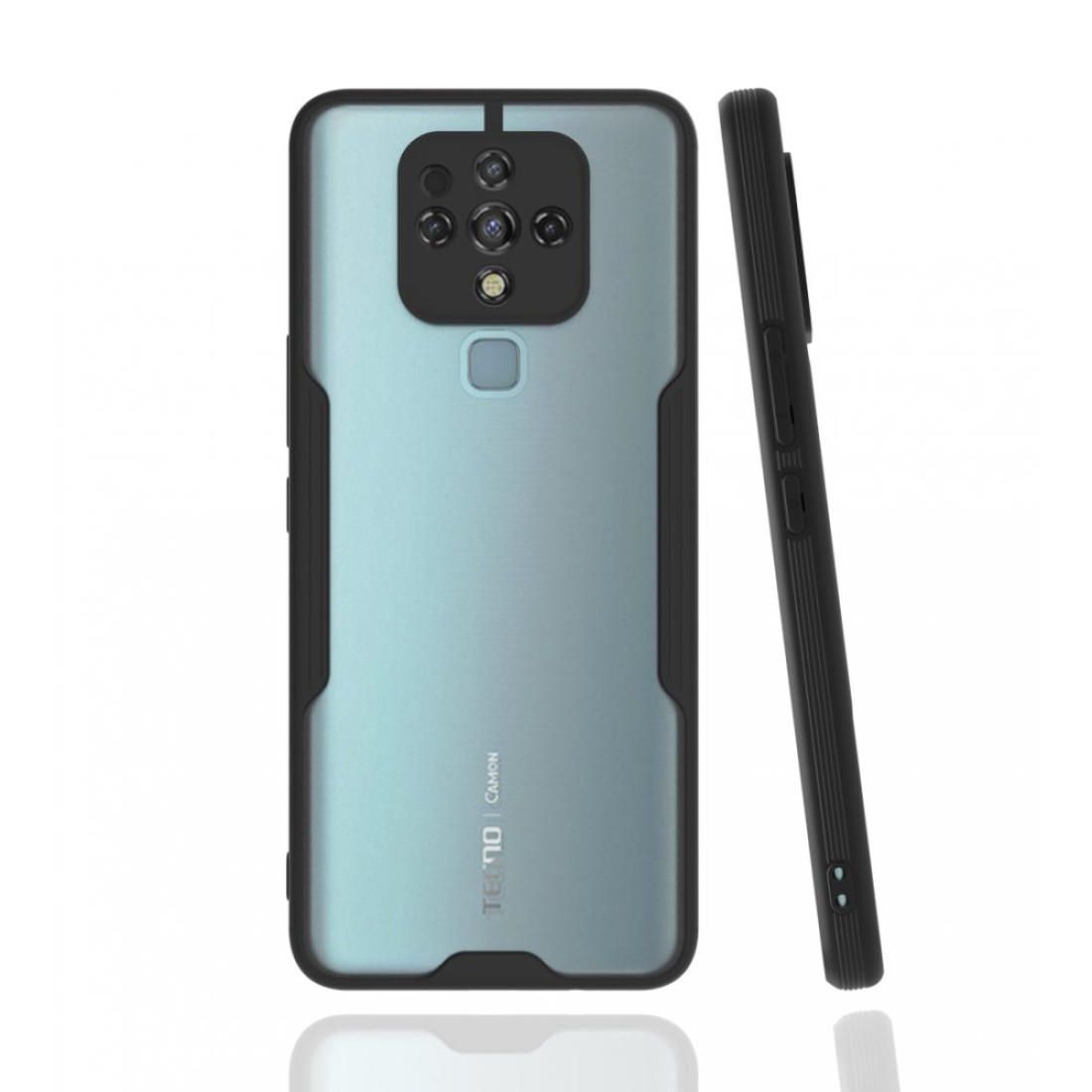  Tecno Camon 16 Kılıf Platin Silikon - Siyah