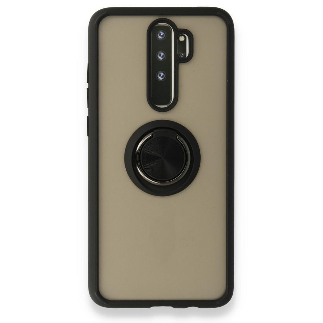  Xiaomi Redmi Note 8 Pro Kılıf Montreal Yüzüklü Silikon Kapak - Siyah