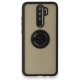  Xiaomi Redmi Note 8 Pro Kılıf Montreal Yüzüklü Silikon Kapak - Siyah