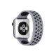  Apple Watch 38mm Ayarlı Delikli Silikon Kordon - Gri-Siyah